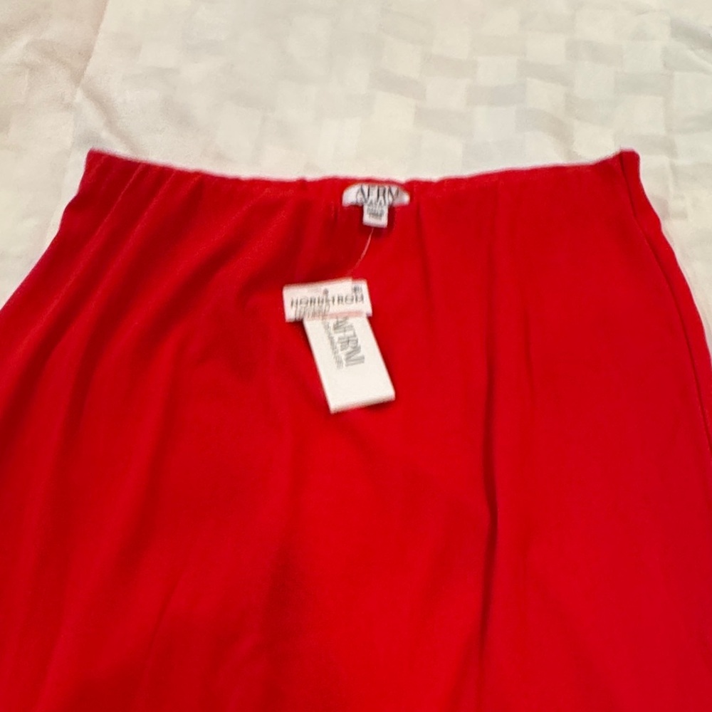AFRM Red Midi Skirt